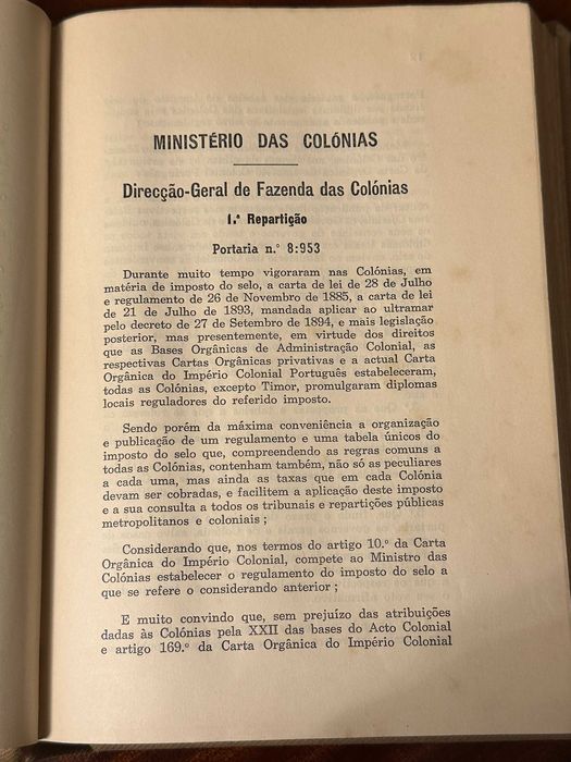 O IMPOSTO DO SELO E DE ASSISTÊNCIA - ANGOLA 1951 -Regulamento e Tabela