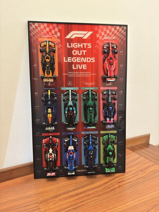 Quadro Expositor Premium F1 LEGO - Speed Champions