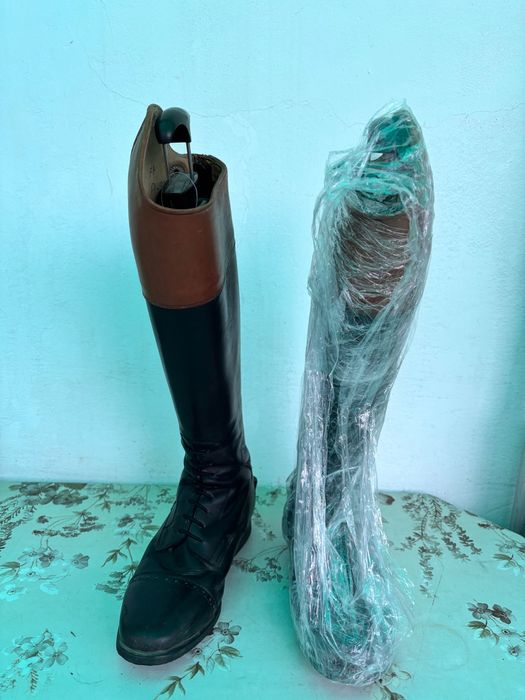 Botas de equitação em couro