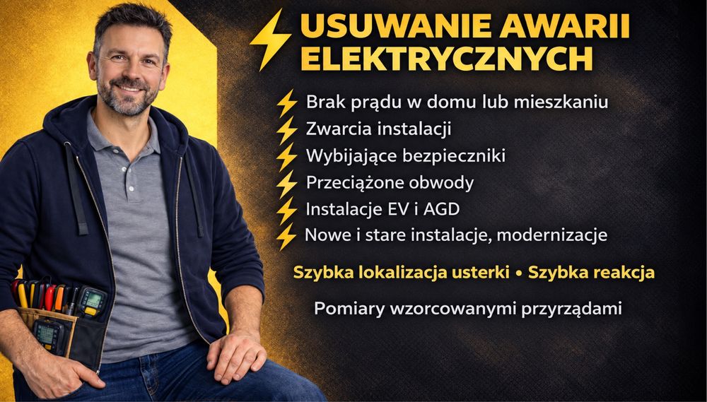 Elektryk - elektryka, instalacje, pomiary, ładowarki EV