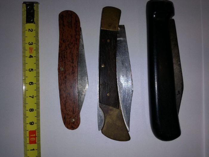 3 Canivetes Coleção- IR QKA, Rostfrei, Junk. Solingen-Preço.Conjunto