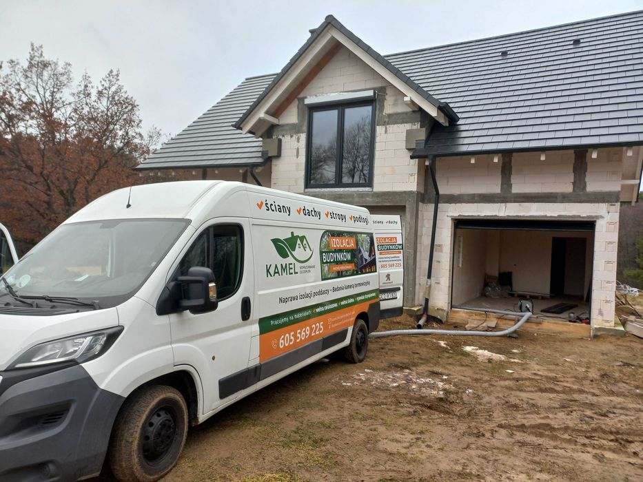 ocieplanie poddasza celuloza ekovilla  naprawa izolacji  wełna skalna