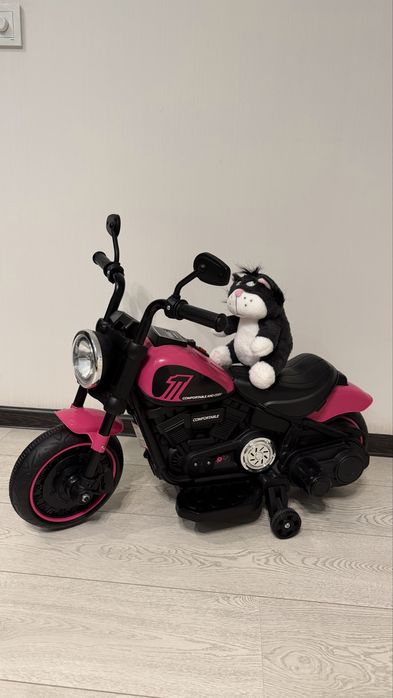 Електромотоцикл на акумуляторі Chopper FASTER, рожевий