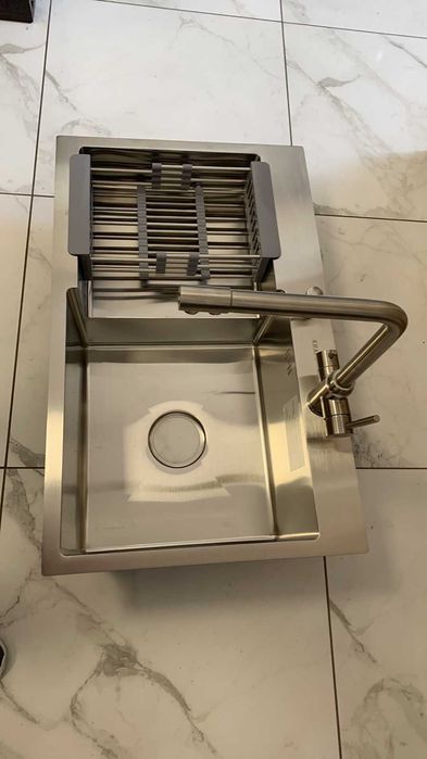 С краном под фильтр! Кухонная мойка KRAFT H7848 Brush 3,0/1.0 мм