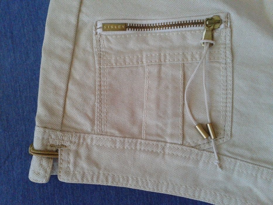 Krotkie spodenki damskie - SISLEY (Rozmiar 38)