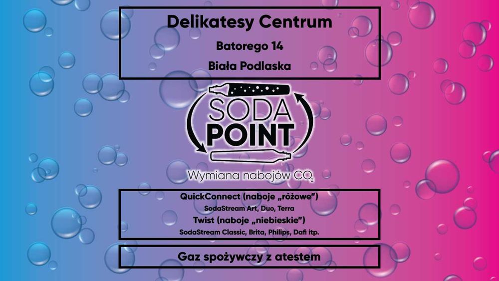 Sodastream Biała Podlaska, Batorego 14 Wymiana nabojów CO2
