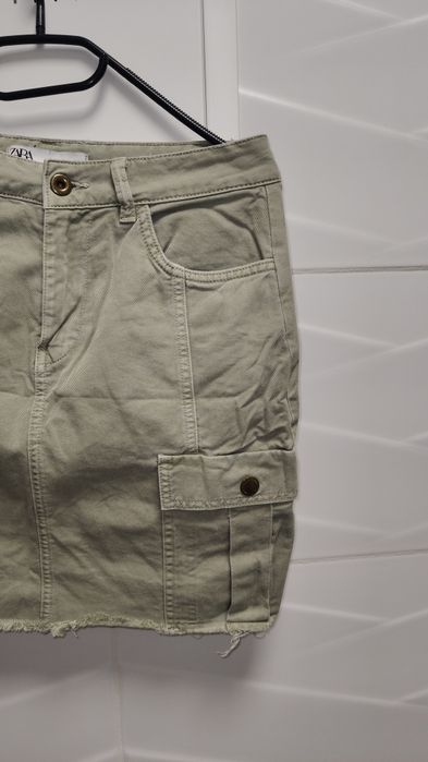 Spódnica Zara r. S pas 72 cm khaki