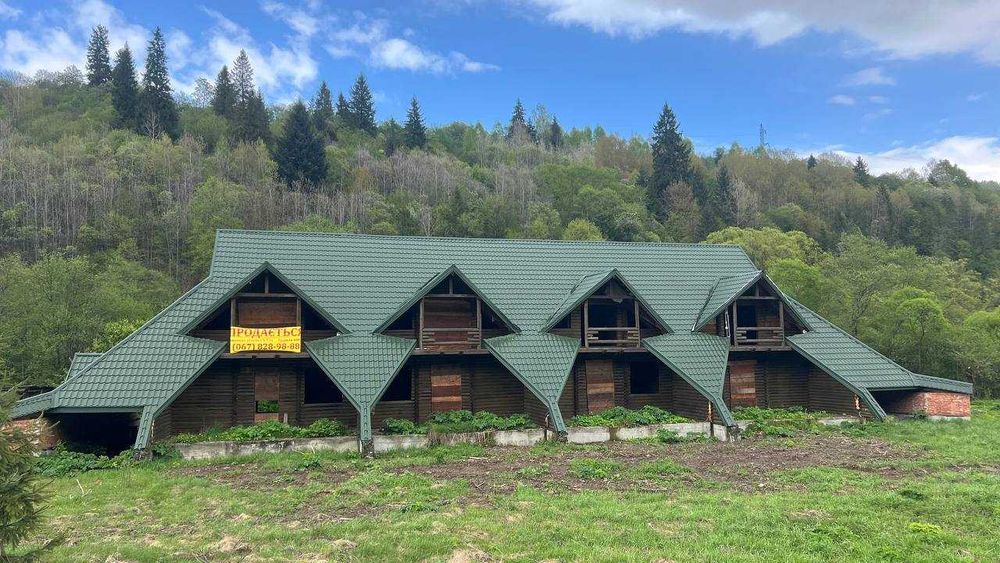 4 спарені котеджі з дерев'яного зрубу в селі Тухля!