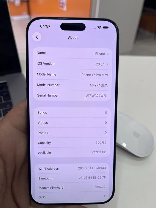 iPhone 17 Pro Max 256GB blue
