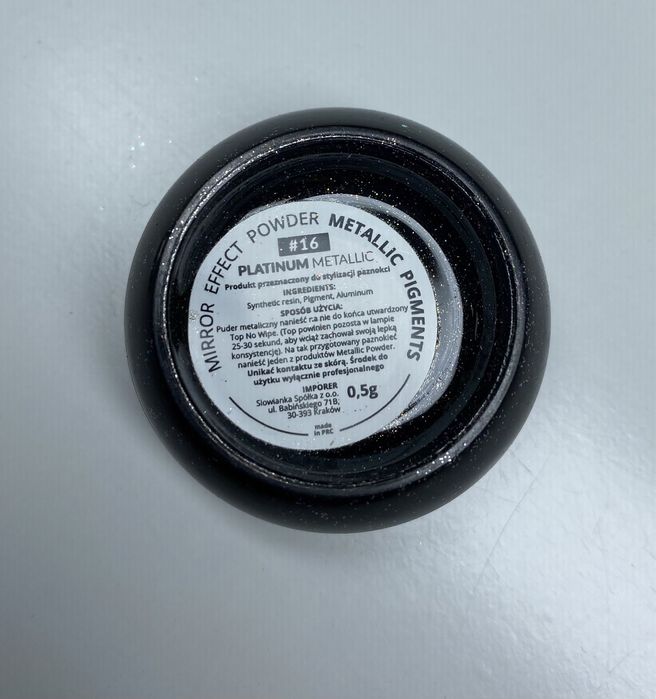 Nowe! 2x Słowianka pyłek - efekt lustra platinim i silver metallic