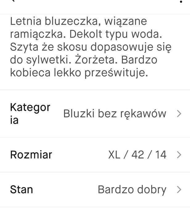 Bluzeczka na ramiączkach