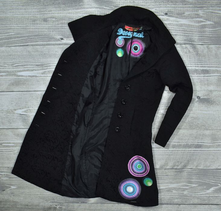 Desigual Designerski Płaszcz Damski Logowany / 36
