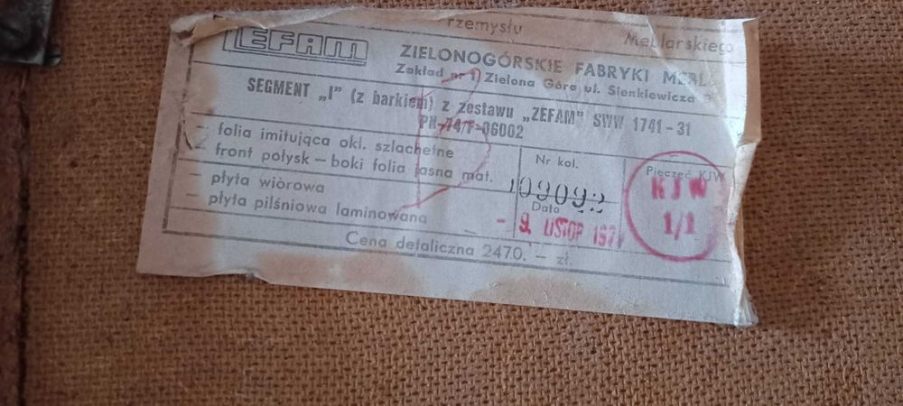 komplet mebli "Zefam" Meblościanka