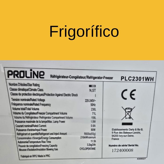 Frigorífico Proline