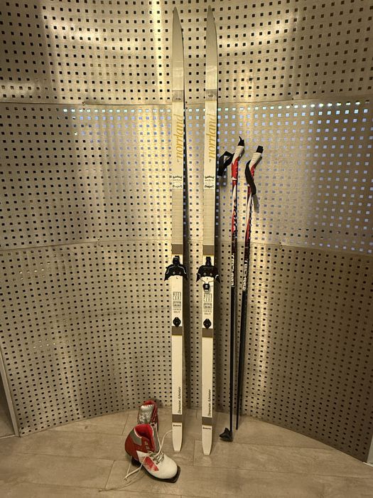 Komplet narty biegowe, buty, kijki