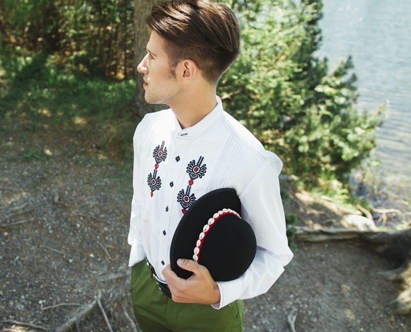 PODHALER koszula góralska biała do garnituru wesele ślub parzenica