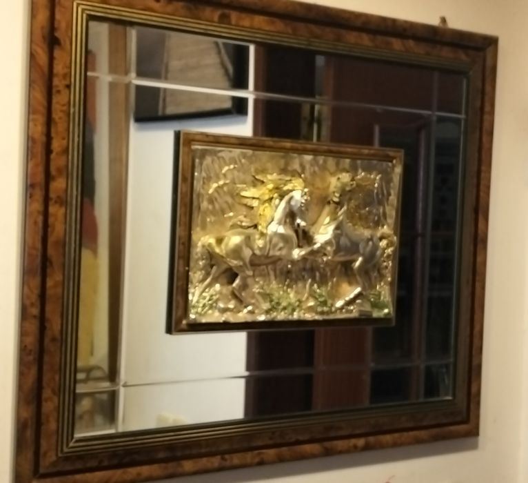 Grande Quadro com placa central em prata de lei. (ver desconto no text