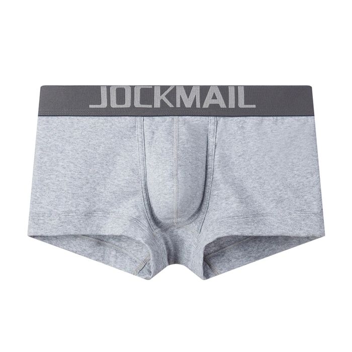 Męskie bawełniane bokserki z ringiem efekt PUSH-UP - JOCKMAIL - M