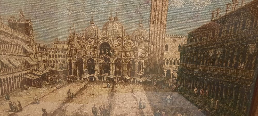 Tapeçaria italiana emoldurada original