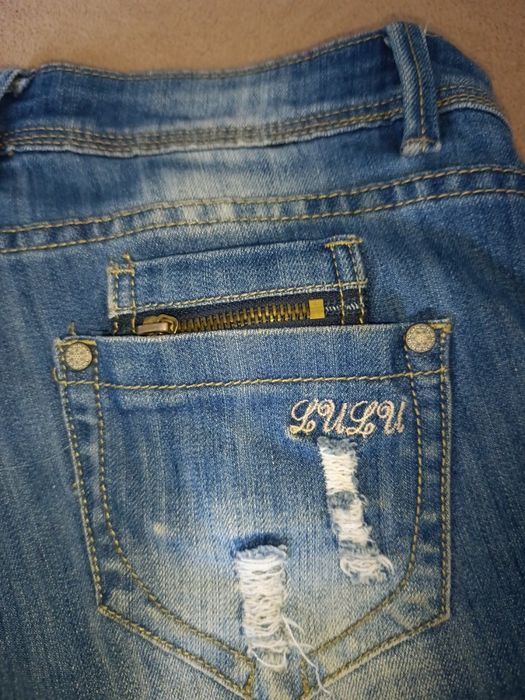 Жіночі джинсові вінтажні шорти синього кольору