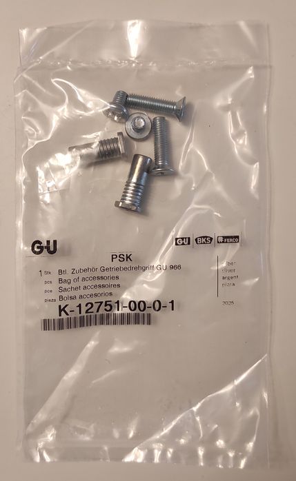 G-U klamka do drzwi uchylno przesuwnych suwanki PSK brązowa lewa