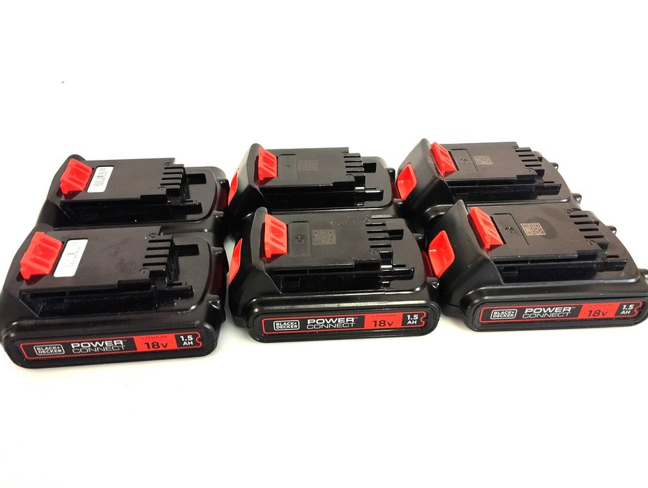 Zestaw 6 sztuk Akumulatorów Li-Ion Black&Decker 18 V 1,5Ah(2)
