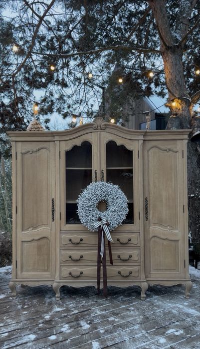 Biblioteka z drewna dębowego w stanie surowym