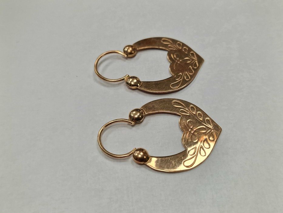 Złote kolczyki damskie/ 583/ 6.58 gram/ ZSRR/ lite/ od 1958 roku