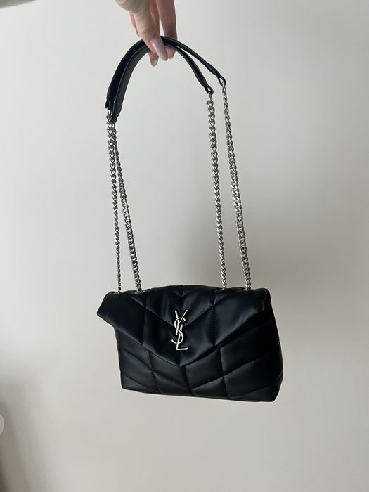 Na prezent Saint Laurent YSL Lou Lou czarna pikowana torebka