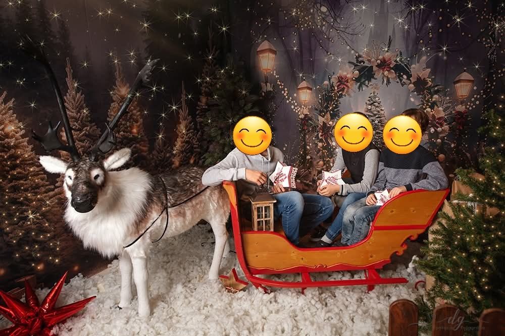 Piękne sanie drewniane
