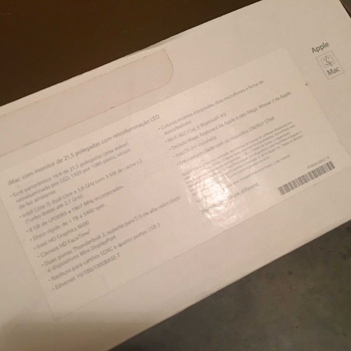 Caixa Original de um Apple, iMac, 21.5 Polegadas444169849081047044