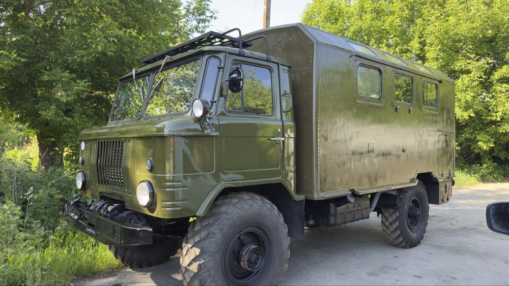 Газ 66 Кунг Лебідка