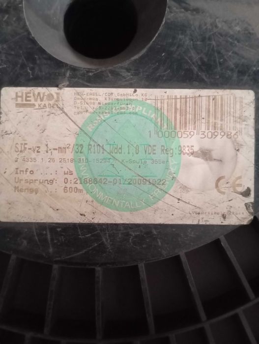 Przewód silikonowy SIF 1KV biały