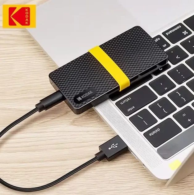 Зовнішній диск Kodak X200 Series, 512 Gb, SSD, твердотільний, USB Type-C 3.1, Black