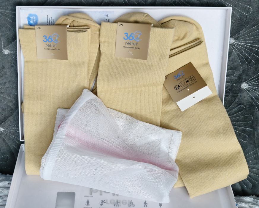 360 Relief podkolanówki uciskowe L/XL Lekki ucisk 15-20 mmHg