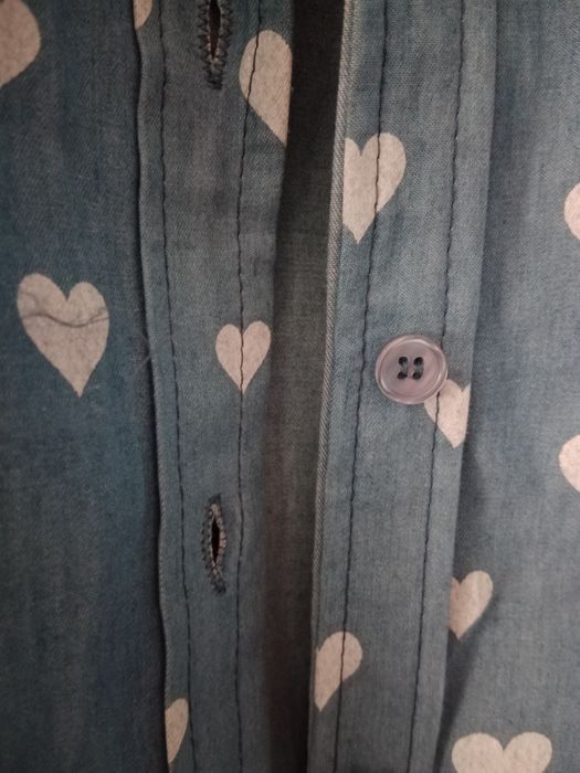 Koszula jeans w serca M