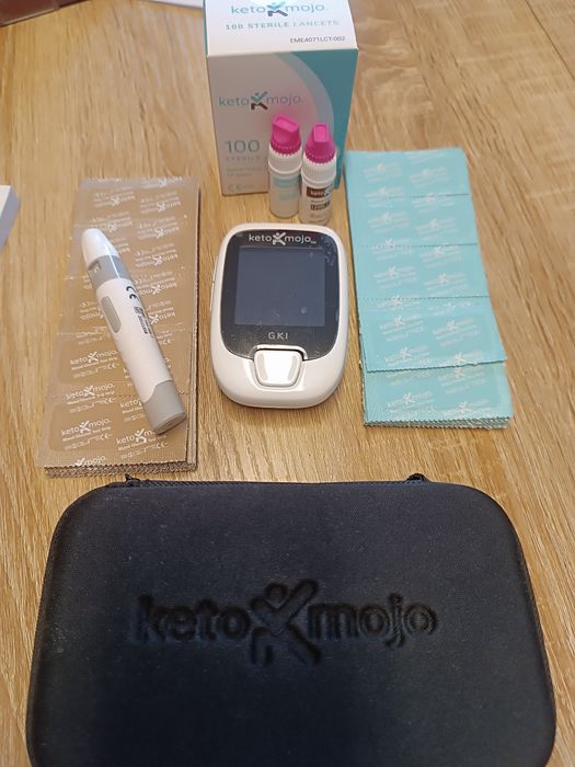 Keto-Mojo GKI Bluetooth | Medidor Glicose + Cetonas | Keto | Low Carb