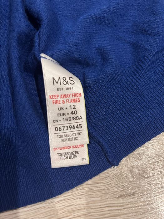 Sweterek bolerko niebieskie