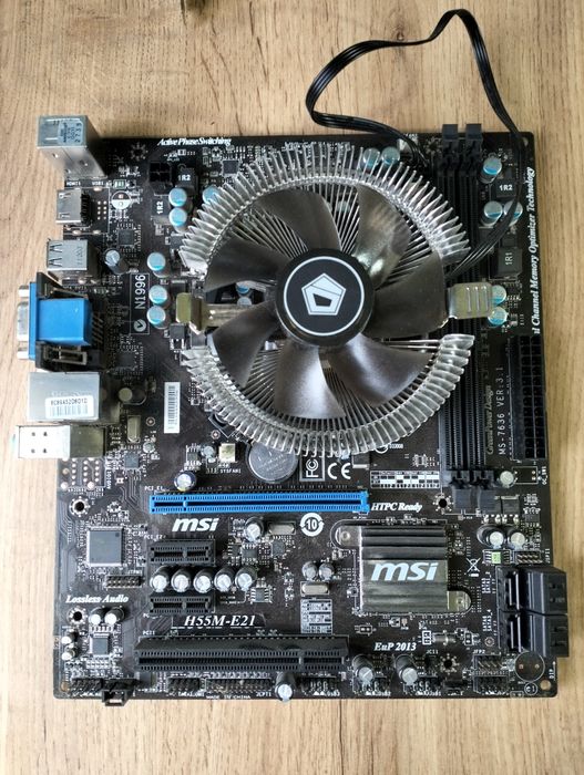 Комплект Материнська Плата MSI H55M-E21 +  Core i5 760