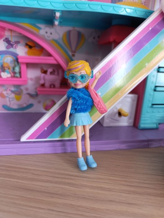 Domek Polly pocket tęczowe centrum handlowe akcesoria
