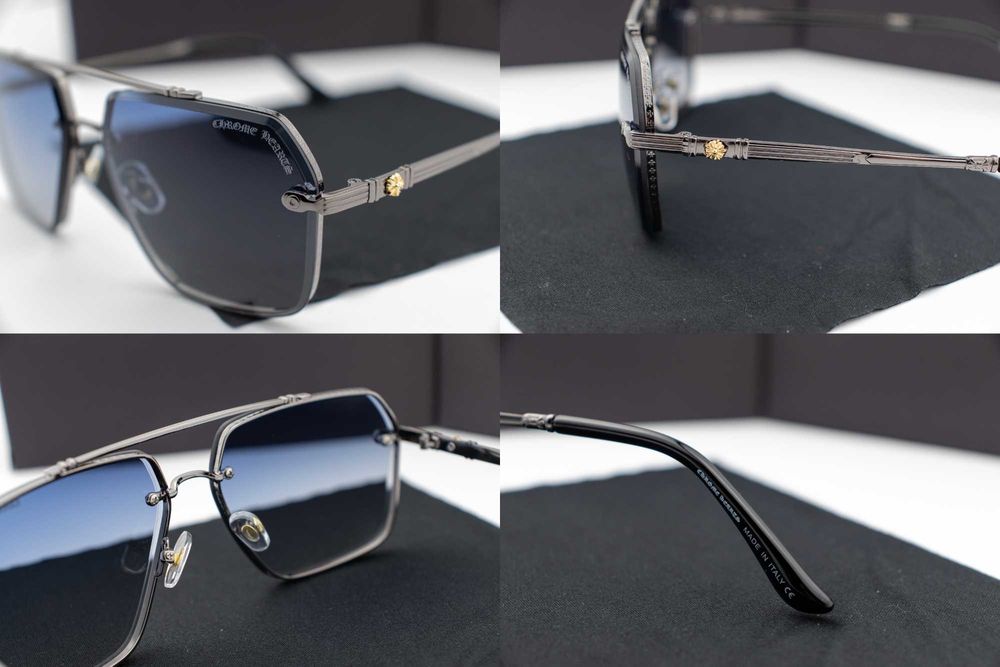 Чоловічі сонцезахисні окуляри Chrome Hearts | UV400 | розкіш і статус