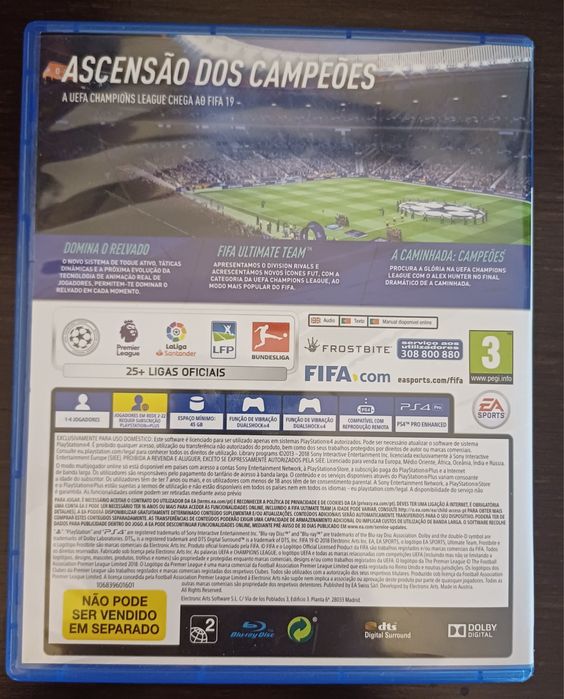 Caixa FIFA 19 PS4 (PlayStation 4)