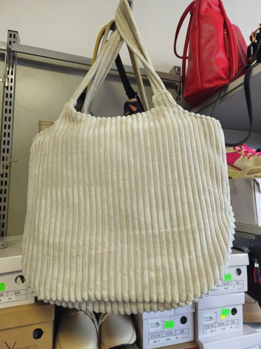 Torba sztruksowa duża, jasno szara Polska !!!