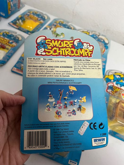 Lote de brinquedos dos Smurfs anos 90