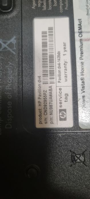 Продам  ноутбук 14.1 HP  dv 4