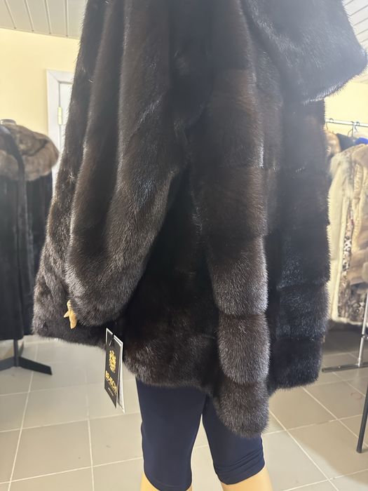 Рр 52-54.  Норковая шуба автоледи.  Плюшечка   Италия