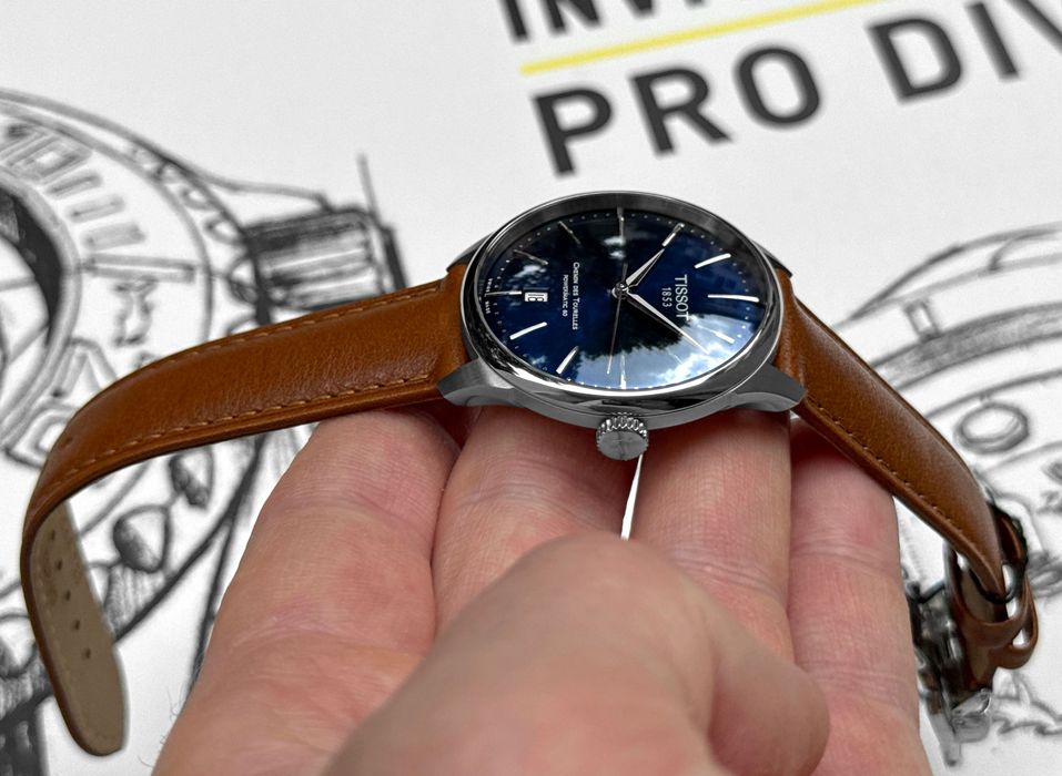 Годинник чоловічий Tissot Chemin des Tourelles T139.807.16.041.00 39 мм Powermatic 80 Nivachron Sapphire Swiss Made