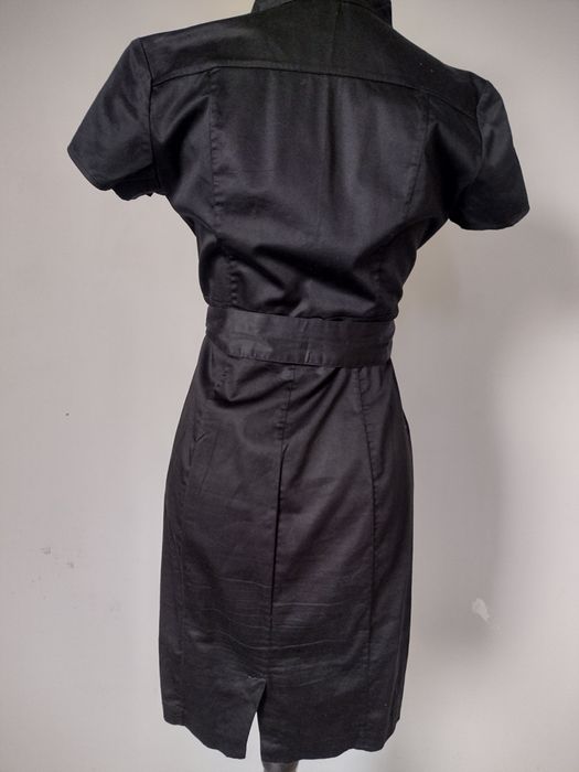 Czarna sukienka typu szmizjerka H&M , stan bdb, r. 36