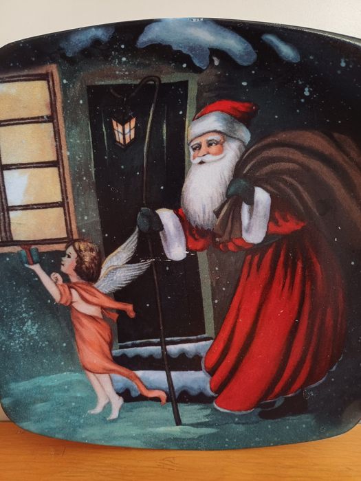 Talerzyk swiateczny na ciasteczka św Mikołaj talerz