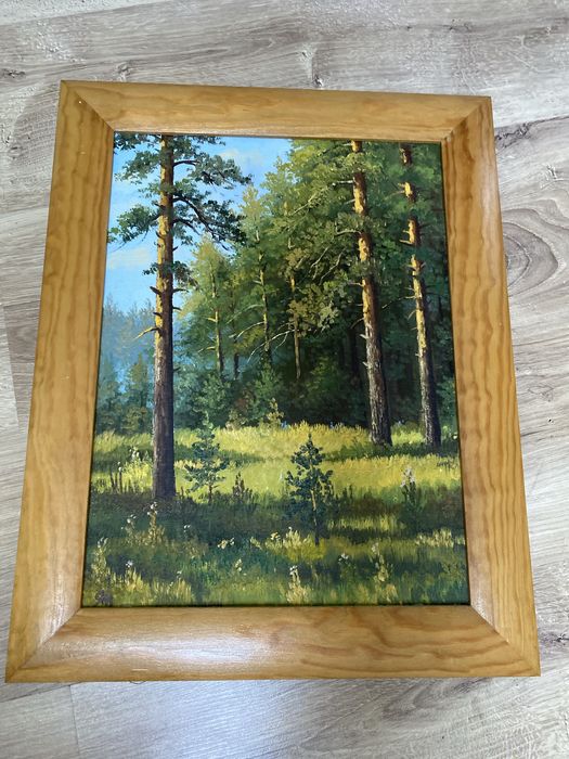 Obraz malowany las